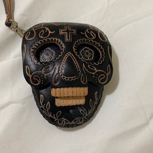 Sugar skull coin purse